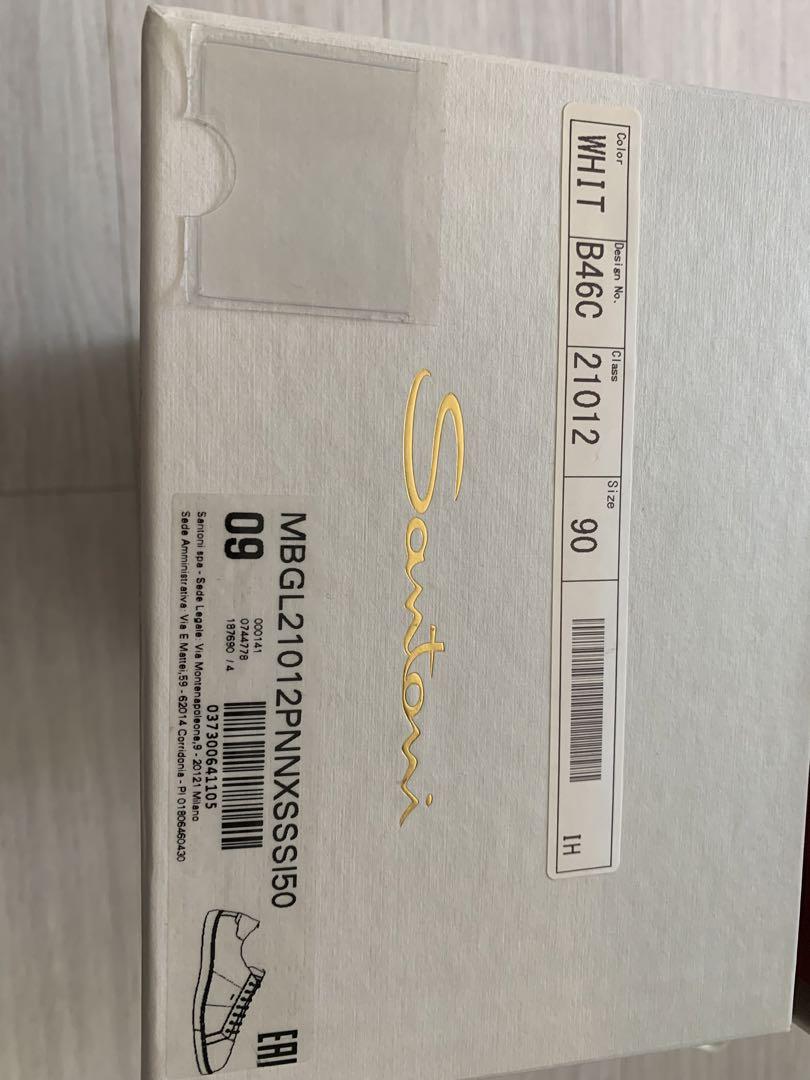 Santoni ホワイト レザー スニーカー 09