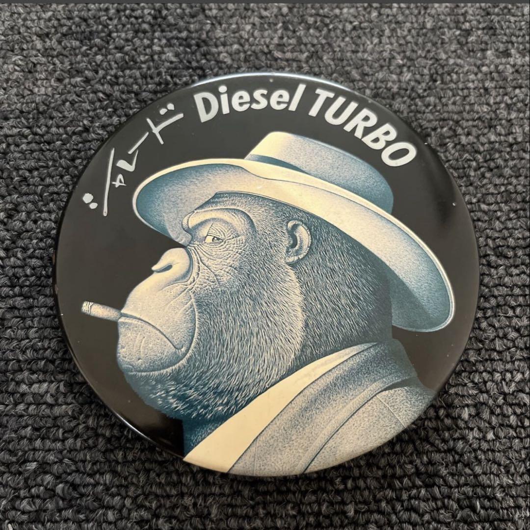 シャレード　Diesel TURBO 缶バッジ　昭和　レトロ　希少 デカ缶バッジ