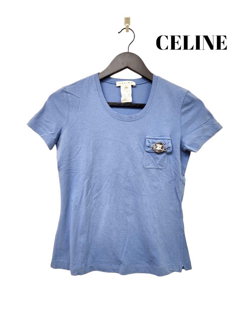 732　CELINE　胸ポケットトリオンフ　Tシャツ