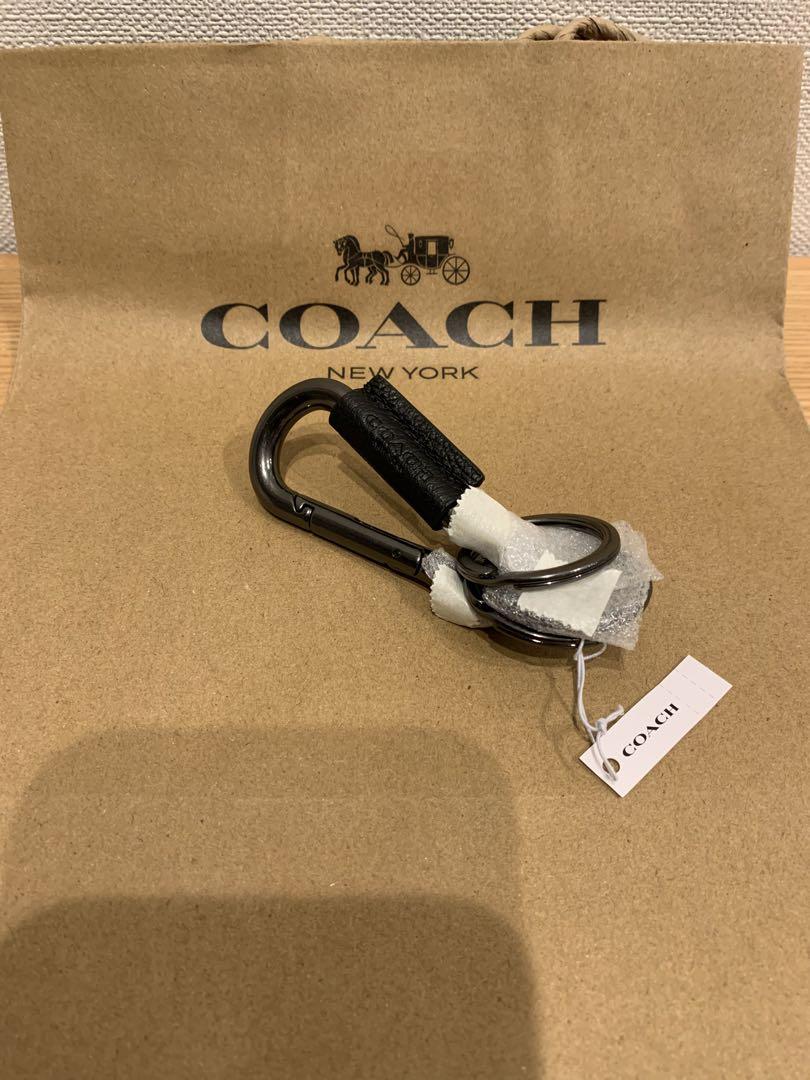 【お値下げ 早い者勝ち】新品COACH コーチ カラビナ キーリング ブラック