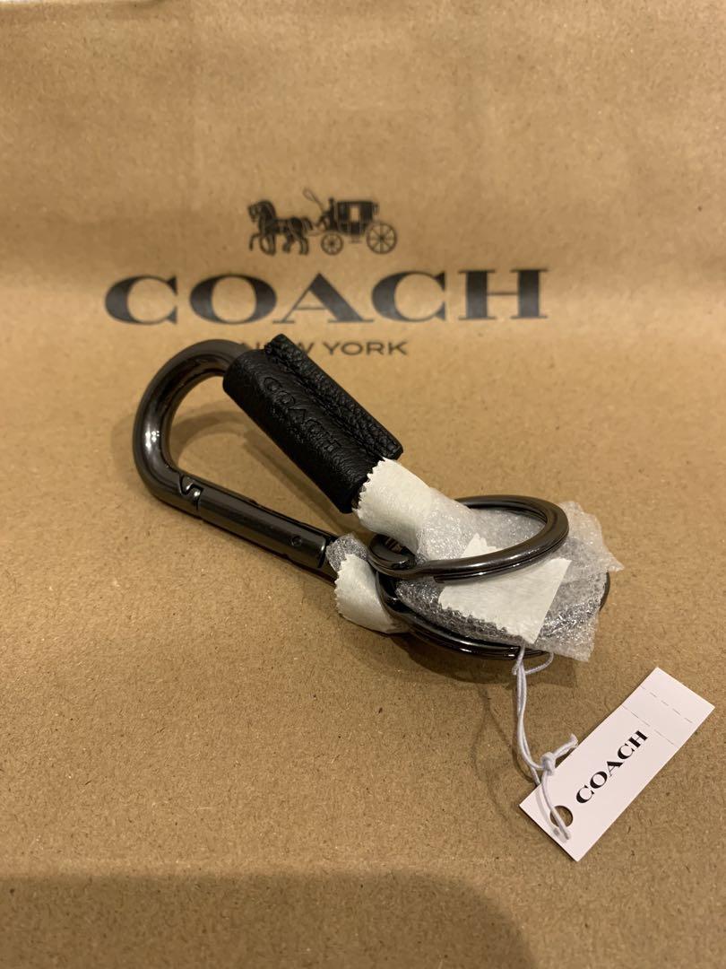 【お値下げ 早い者勝ち】新品COACH コーチ カラビナ キーリング ブラック