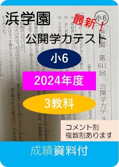 最新 2024年度】 浜学園 小6 公開学力テスト 3教科 成績資料付