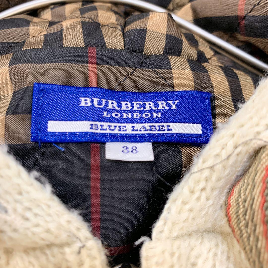 BURBERRY バーバリーブルーレーベル ノバチェック パーカー 38 刺繍