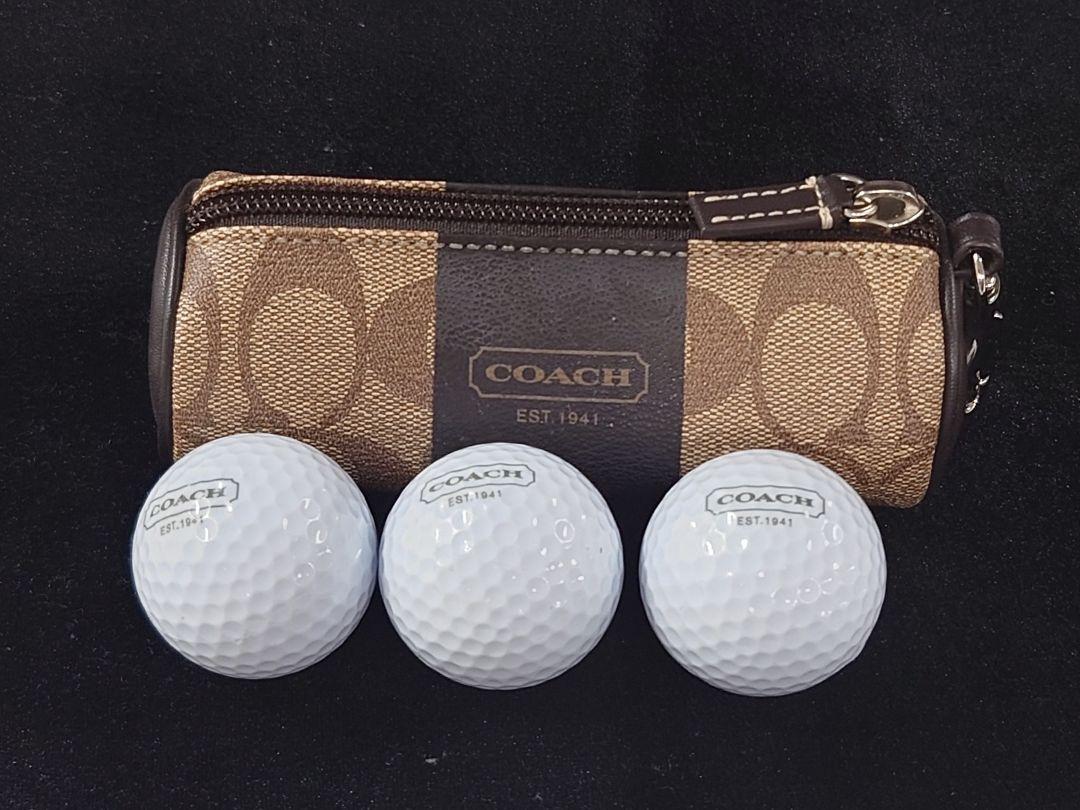 COACH - ■新品同様■ COACH コーチ ゴルフボール ポーチ付き ホワイト系 FH5223 □新品同様□ COACH コーチ ゴルフボール ポーチ付き ホワイト系
