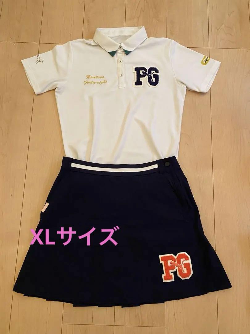 PGロゴ ポロシャツとスカートセット　プーマゴルフ　サイズＸＬ