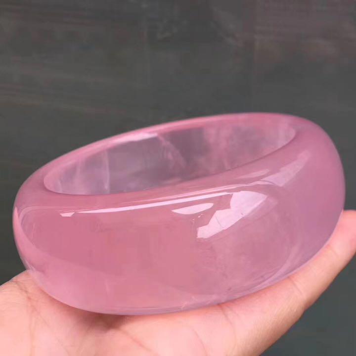 天然無処理 スターローズクォーツ バングル 27x11mm内径65mm