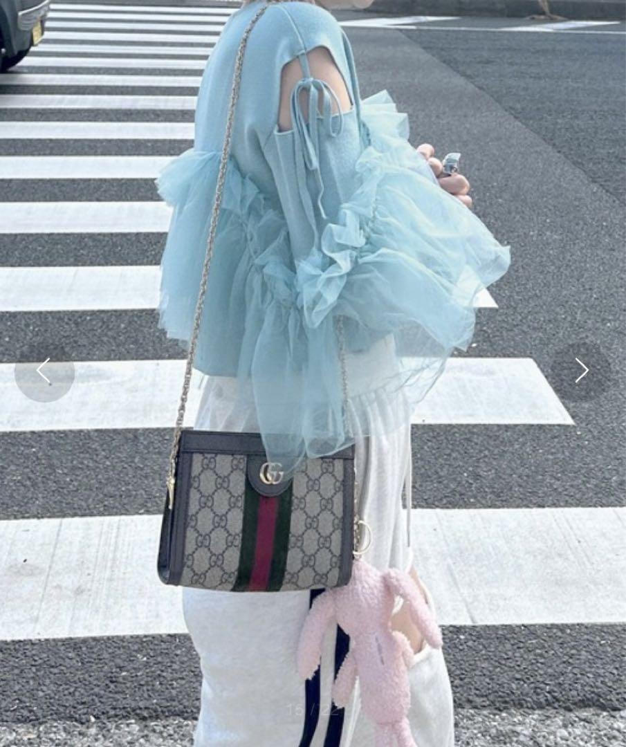 未使用《Alley by w closet》チュールビスチェ付プルオーバー 水色