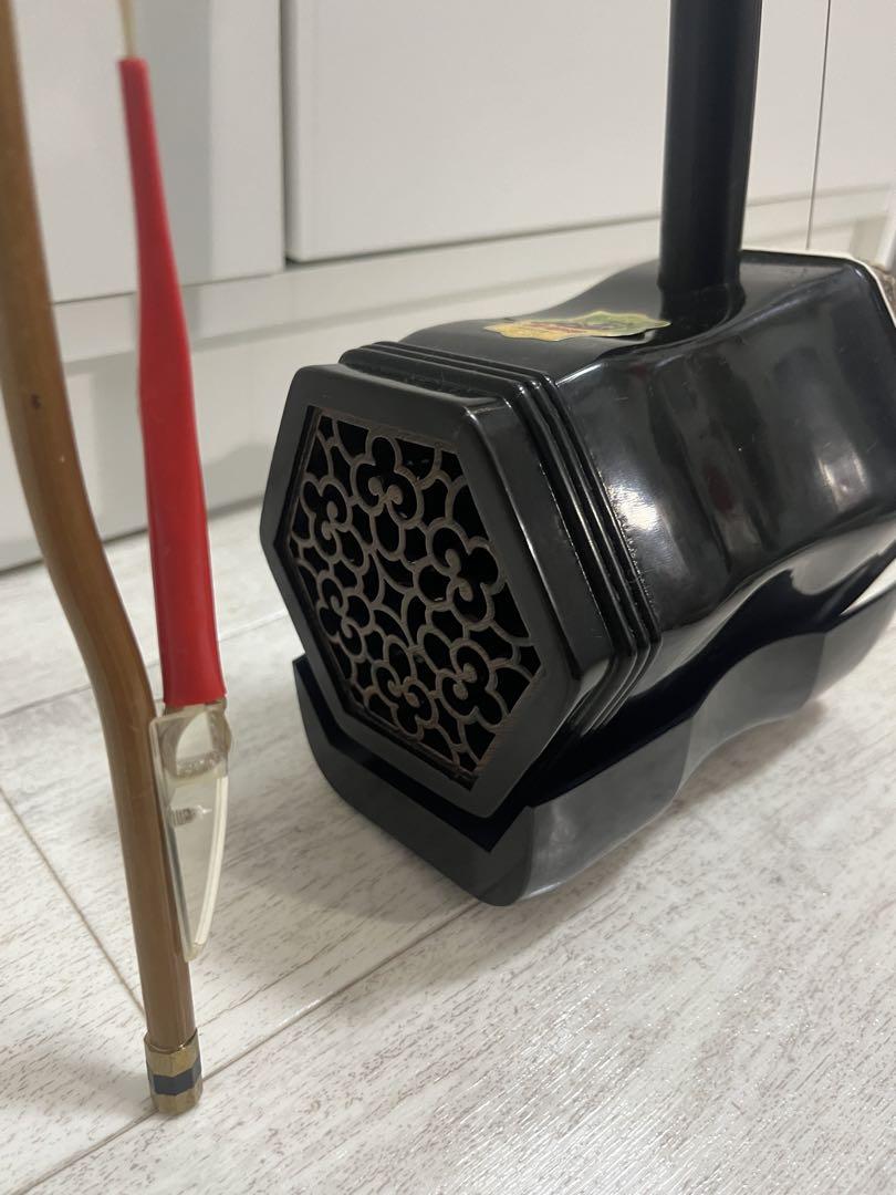 二胡 敦煌牌 上海民族楽器 ケース付き 蛇皮 弦楽器 入門用 六角筒