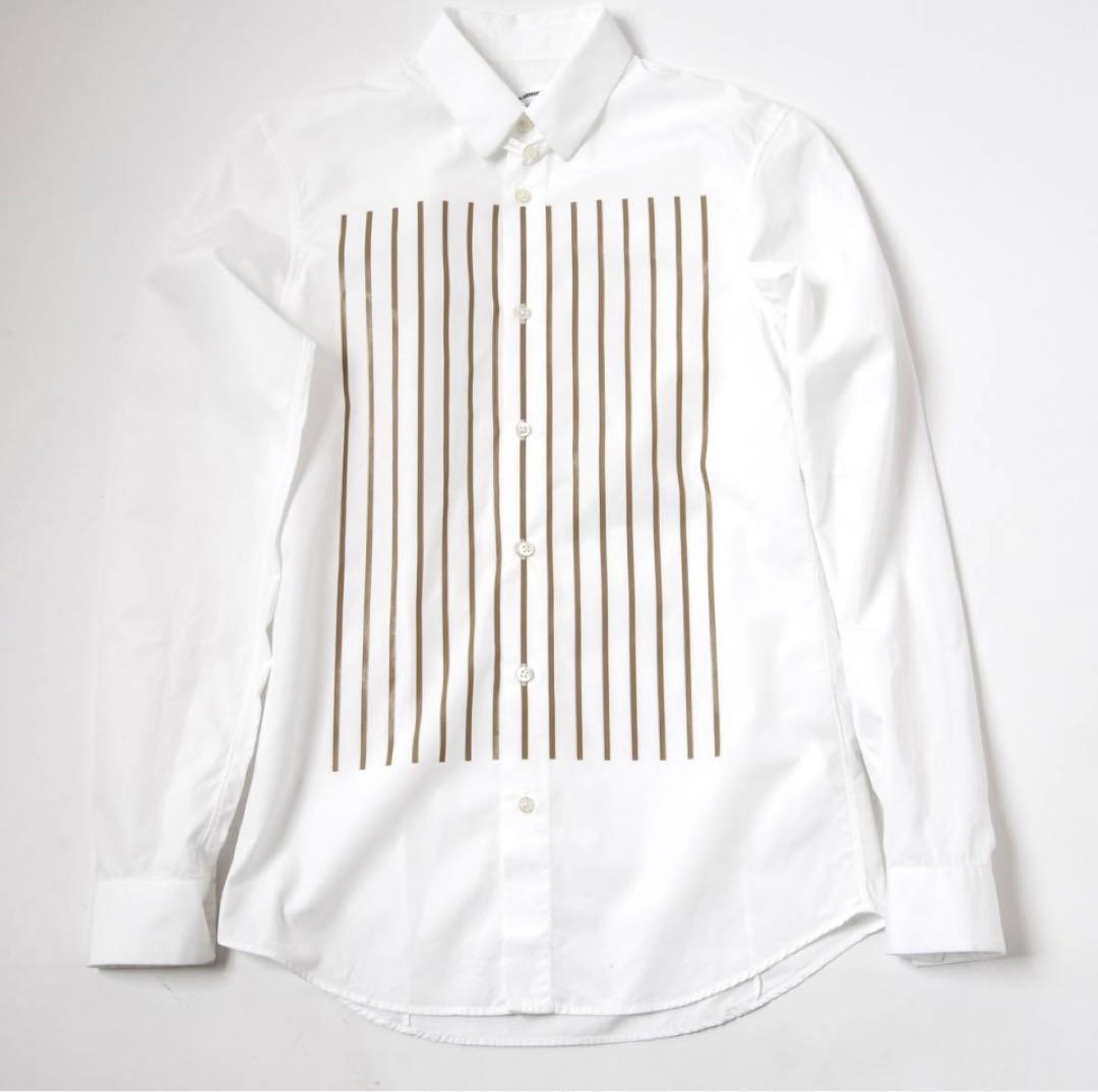 ☆VIP価格☆ Jil Sander ストライプ シャツドレス ジルサンダー JIL SANDER ドレスシャツ ストライプ デザイン 白