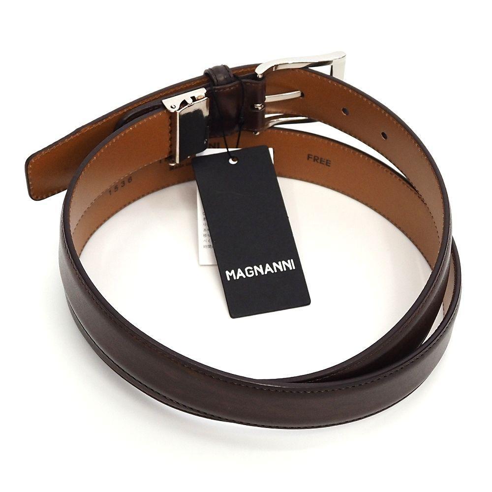 【人気ショップが最安値挑戦！】 新品 E06722 MAGNANNI メルカリ - ブラウン レザーベルト：FREE 小物