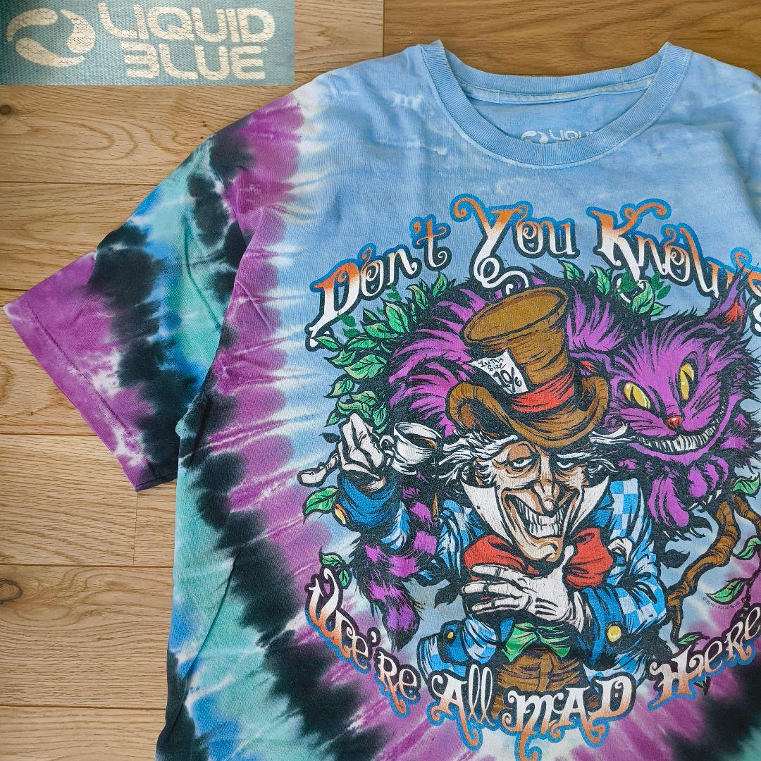 リキッドブルー　LIQUID BLUE 不思議の国のアリス　Tシャツ　チェシャ猫