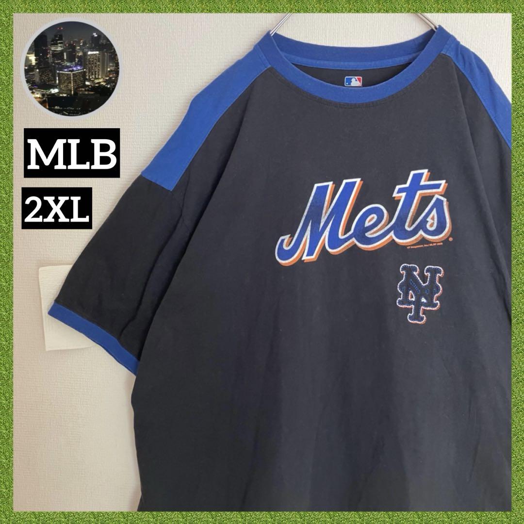 00s 超オーバーサイズ MLB ニューヨークメッツ 刺繍 Tシャツtシャツ