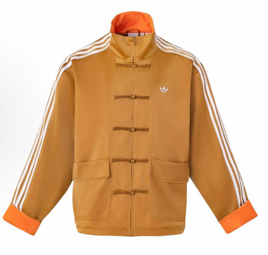 新品L Adidas チャイナ限定 長袖ジャケット　イエロー　JD3379 新品L Adidas チャイナ限定 長袖ジャケット イエロー JD3379