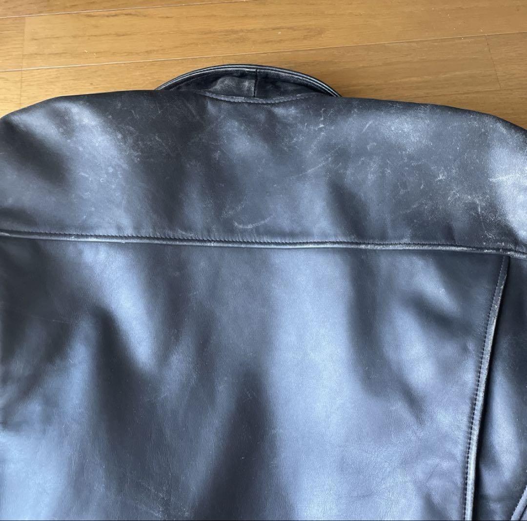 NANKAI ブラック シングルライダースジャケット XL