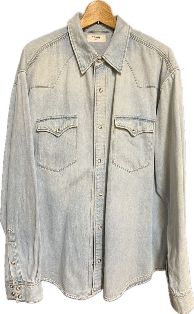 CELINE デニムシャツ M ライトブルーM CELINE