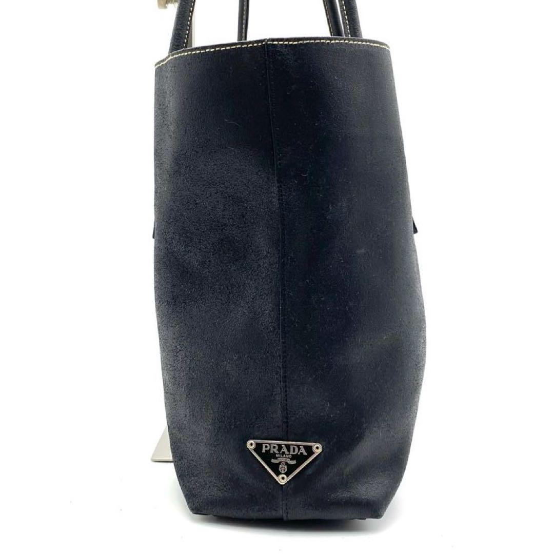 良品 PRADA ロゴ プレート トートバッグ バッグ ビンテージ