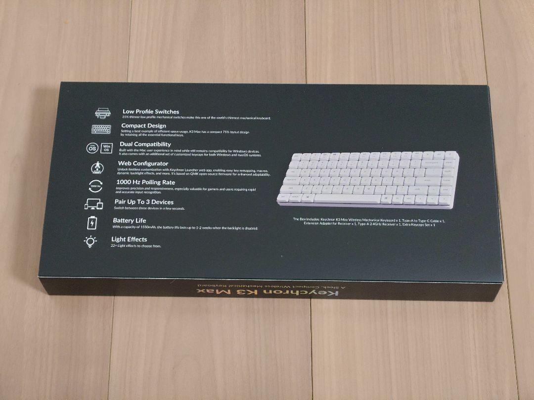 Keychron K3 Max QMK/VIA 日本語配列 赤軸