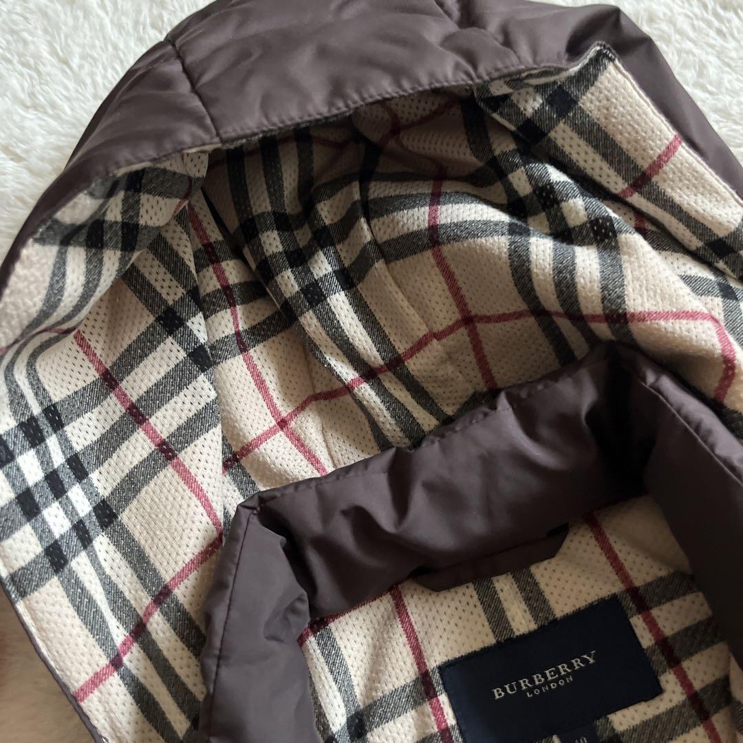Burberry lodonダウンジャケット 40 ブラウン ノバチェック