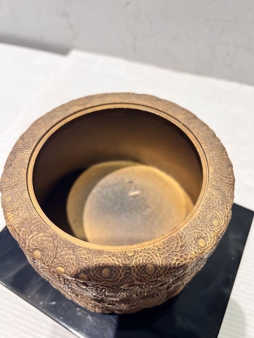香炉 宏采作 菊華　本場高岡　伝統工芸 高岡銅器 香炉 菊華香炉 佐野宏采作 共箱 香道具 茶道具 - メルカリ