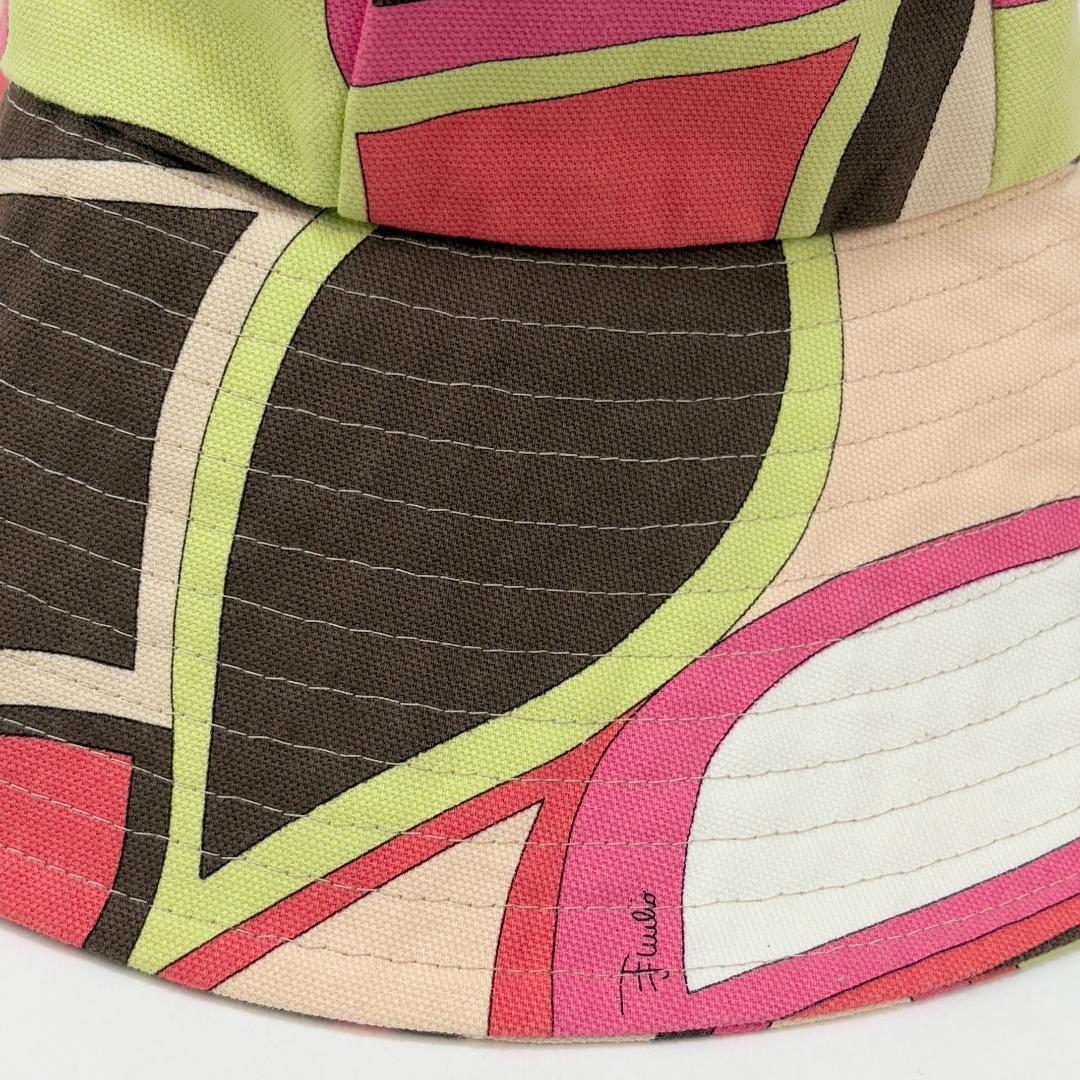 祝開店！大放出セール開催中 総柄 PUCCI EMILIO 美品 コットンキャンバス 2 バケットハット 帽子