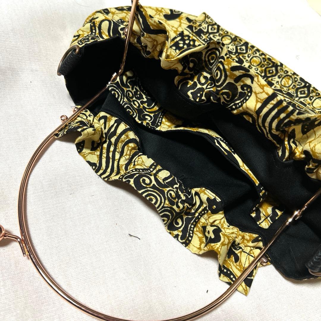 まあるい巾着袋ショルダー ハンドメイド