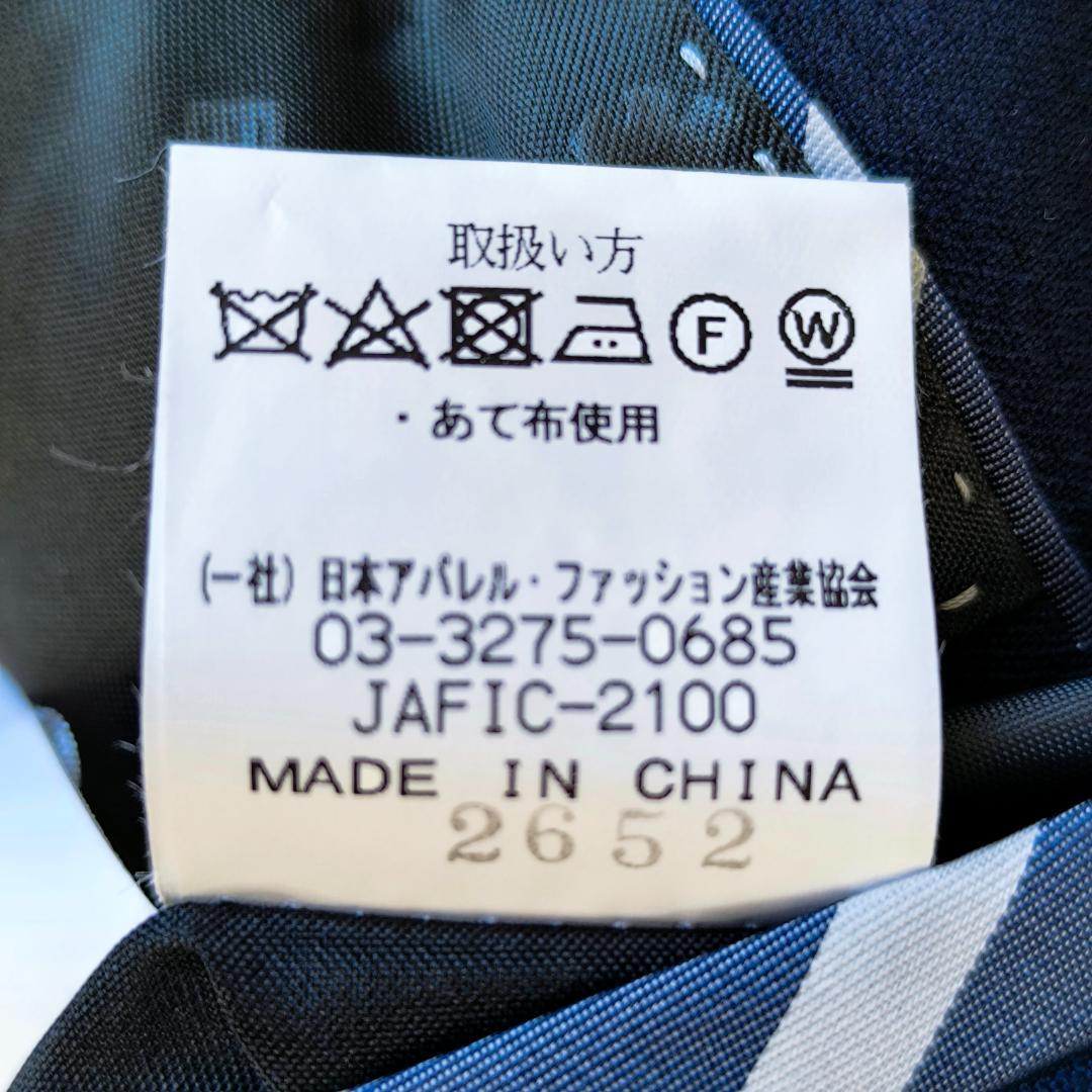 【美品】オリヒカ　スーツ　スリーピース　リバーシブルベスト　紺　ネイビー　M