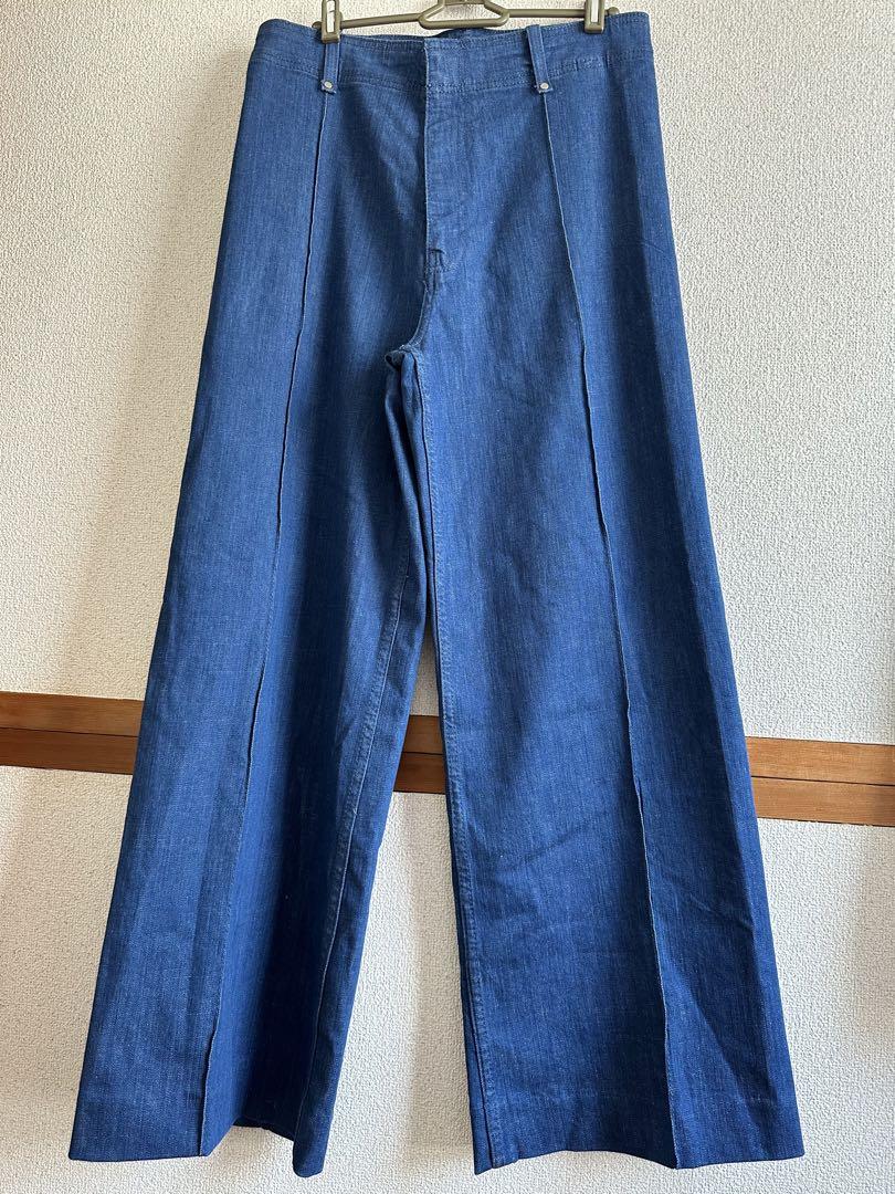 新品ZARAワイドデニムパンツダークブルー