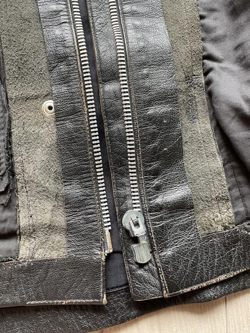 海外最新 極レア】GILET リメイク メルカリ - ジレ レザージャケット ジャケット・アウター