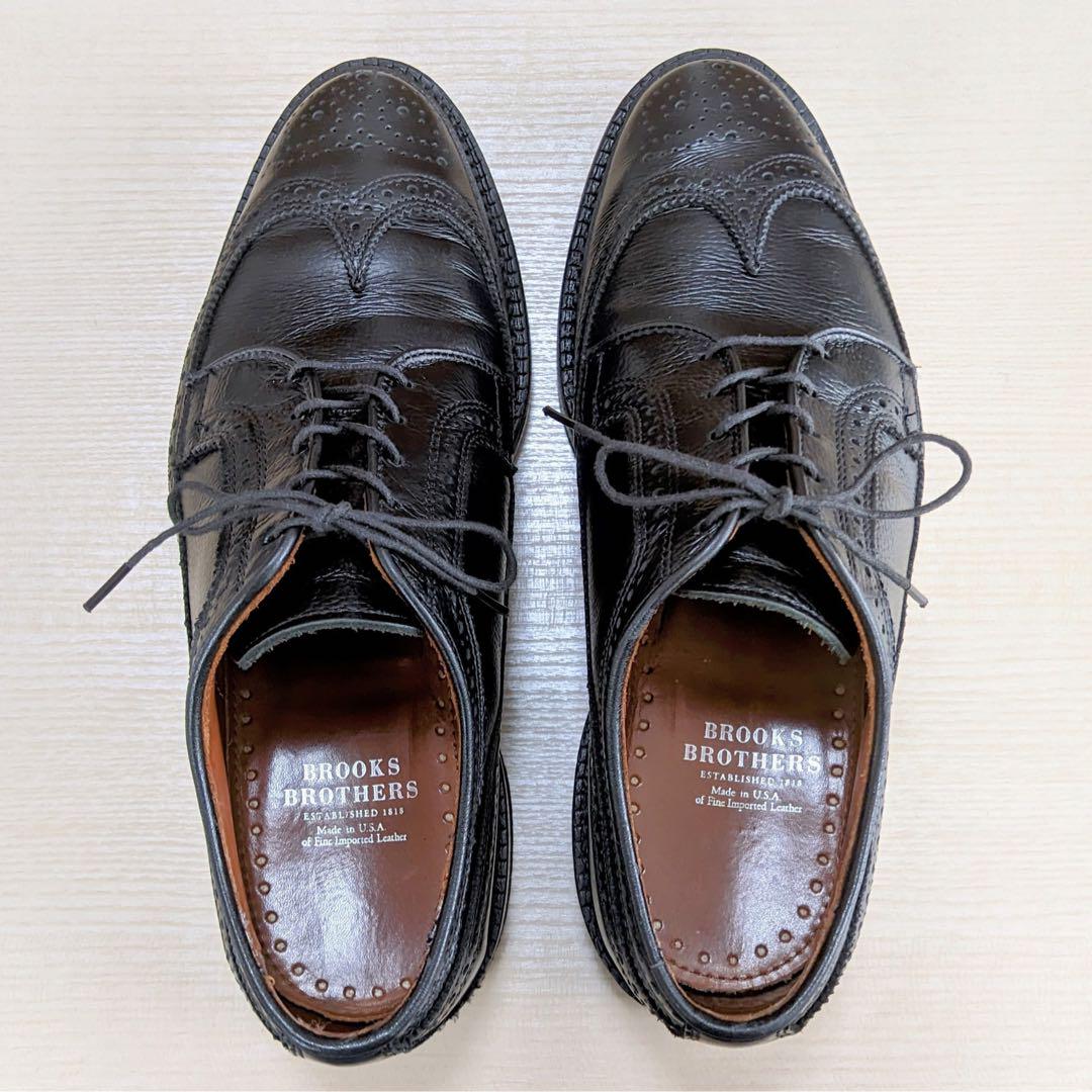 BROOKS MACNEIL ブラック グレインレザー 7 1/2 E 袋付き