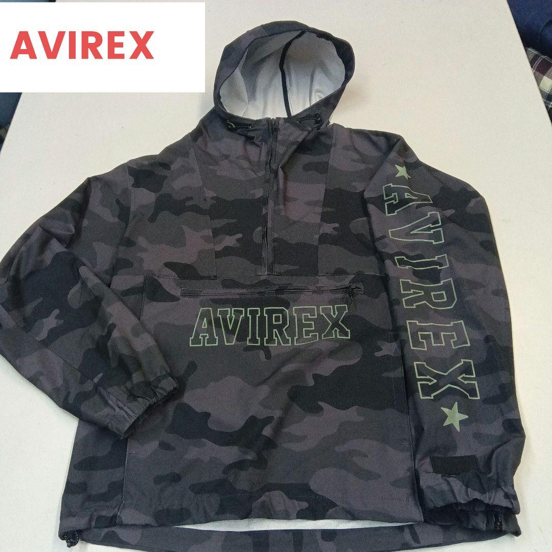 使用感のない極美品　AVIREX　アノラックハーフジップフードパーカー