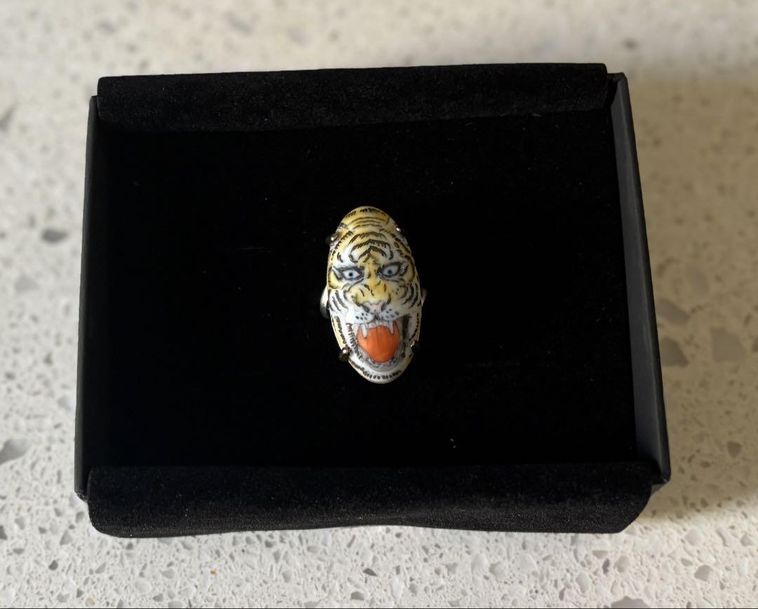 上品スタイル / jewelry HIZEN BEAMS購入 伊万里焼 リング 寅面文モチーフ アクセサリー