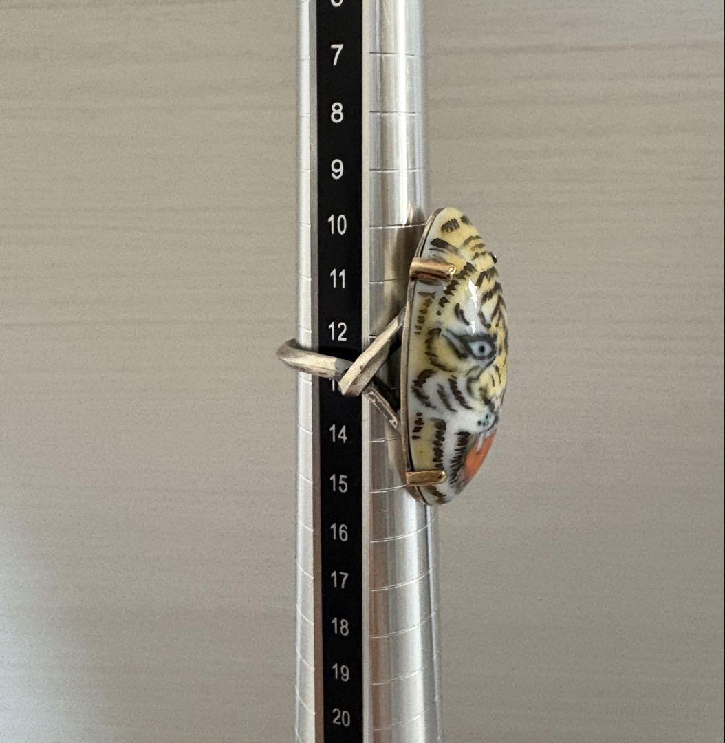 BEAMS購入 HIZEN jewelry / 伊万里焼 寅面文モチーフ リング