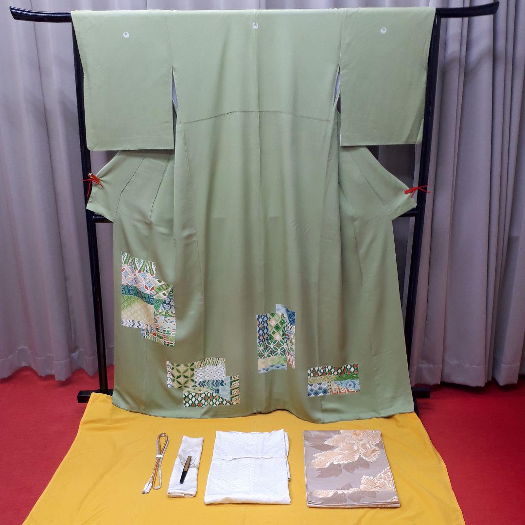 得価最新品 色留袖一式セット フルセット 結婚式 FOkBa-m77783245428 色留袖 お抹茶色 お得超激安