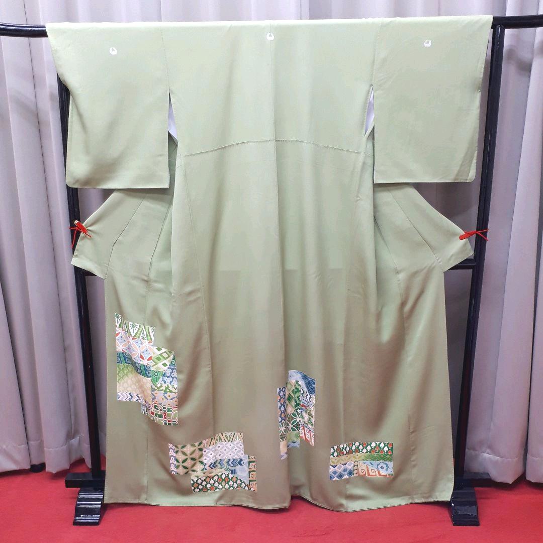 得価最新品 色留袖一式セット フルセット 結婚式 FOkBa-m77783245428 色留袖 お抹茶色 お得超激安