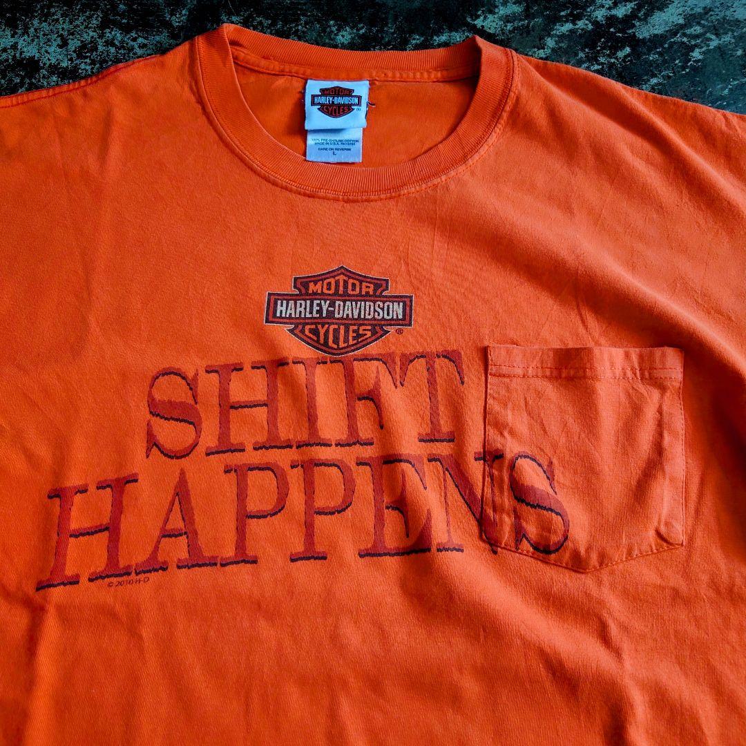 HARLEYDAVIDSON　プリントtシャツ　L　USA製　　4143