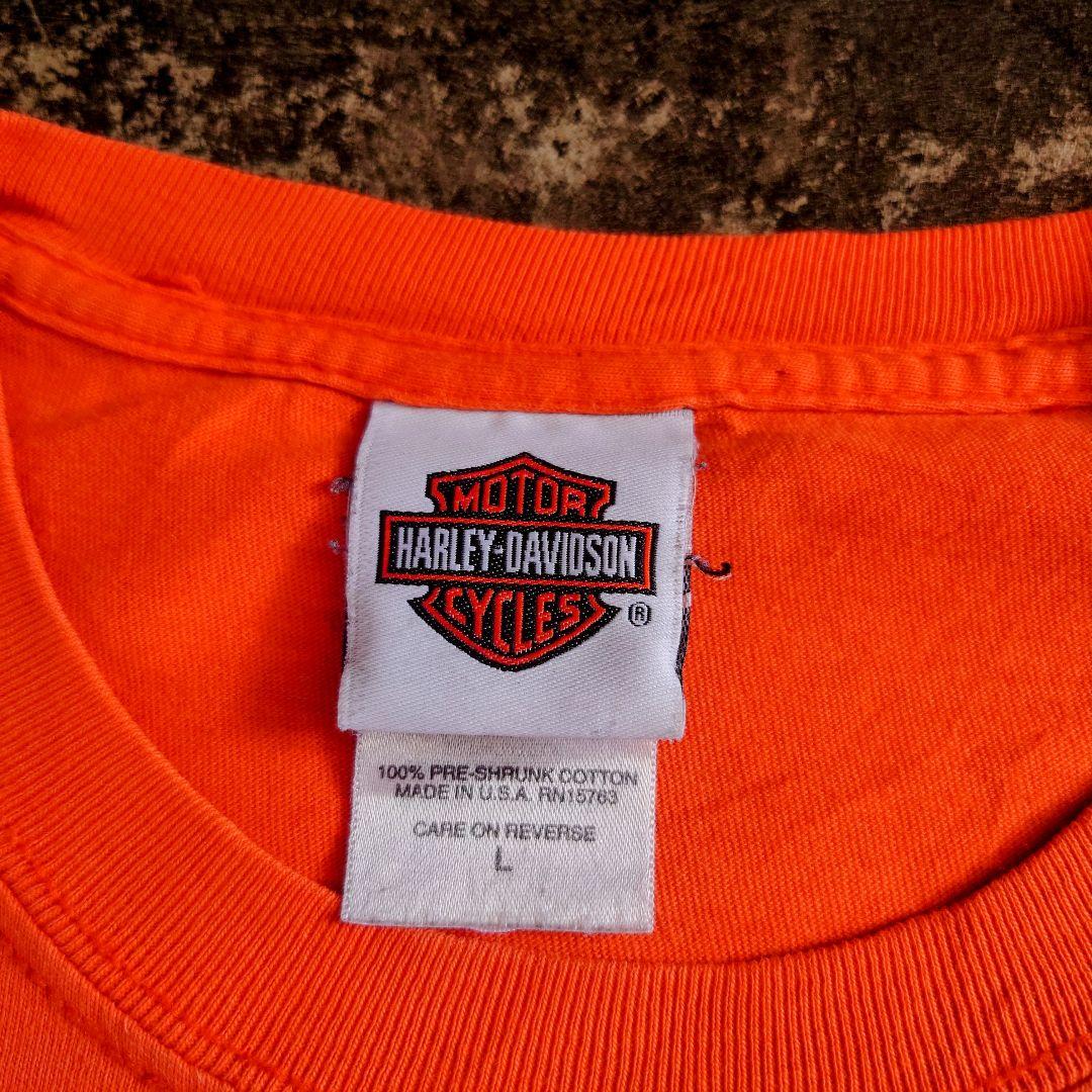 HARLEYDAVIDSON　プリントtシャツ　L　USA製　　4143