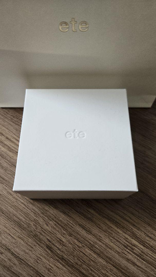 新品　未使用　ete　ビジュー ダブルライン ピアス