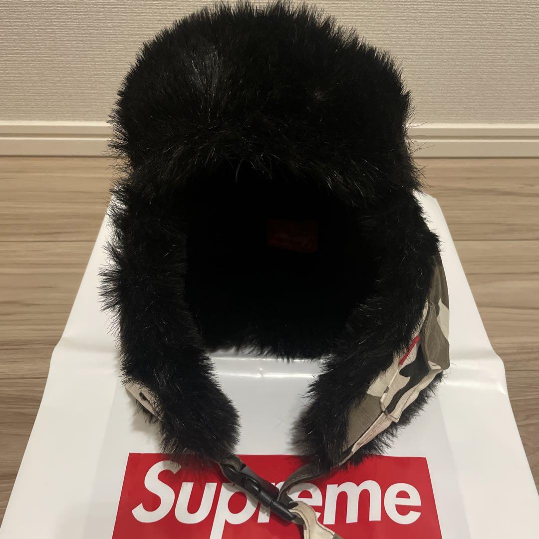 Supreme トゥルーパー フライト キャップ カモ ボア