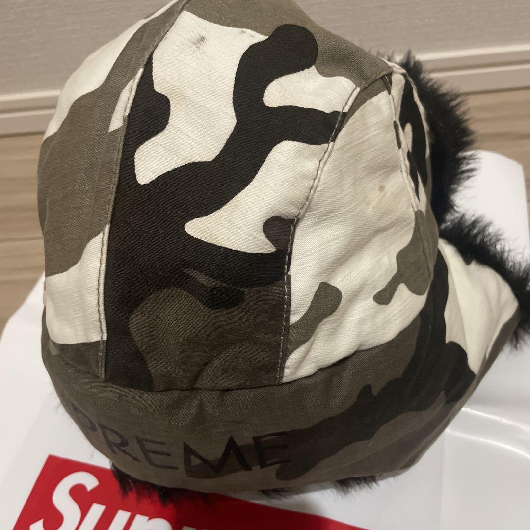 Supreme トゥルーパー フライト キャップ カモ ボア