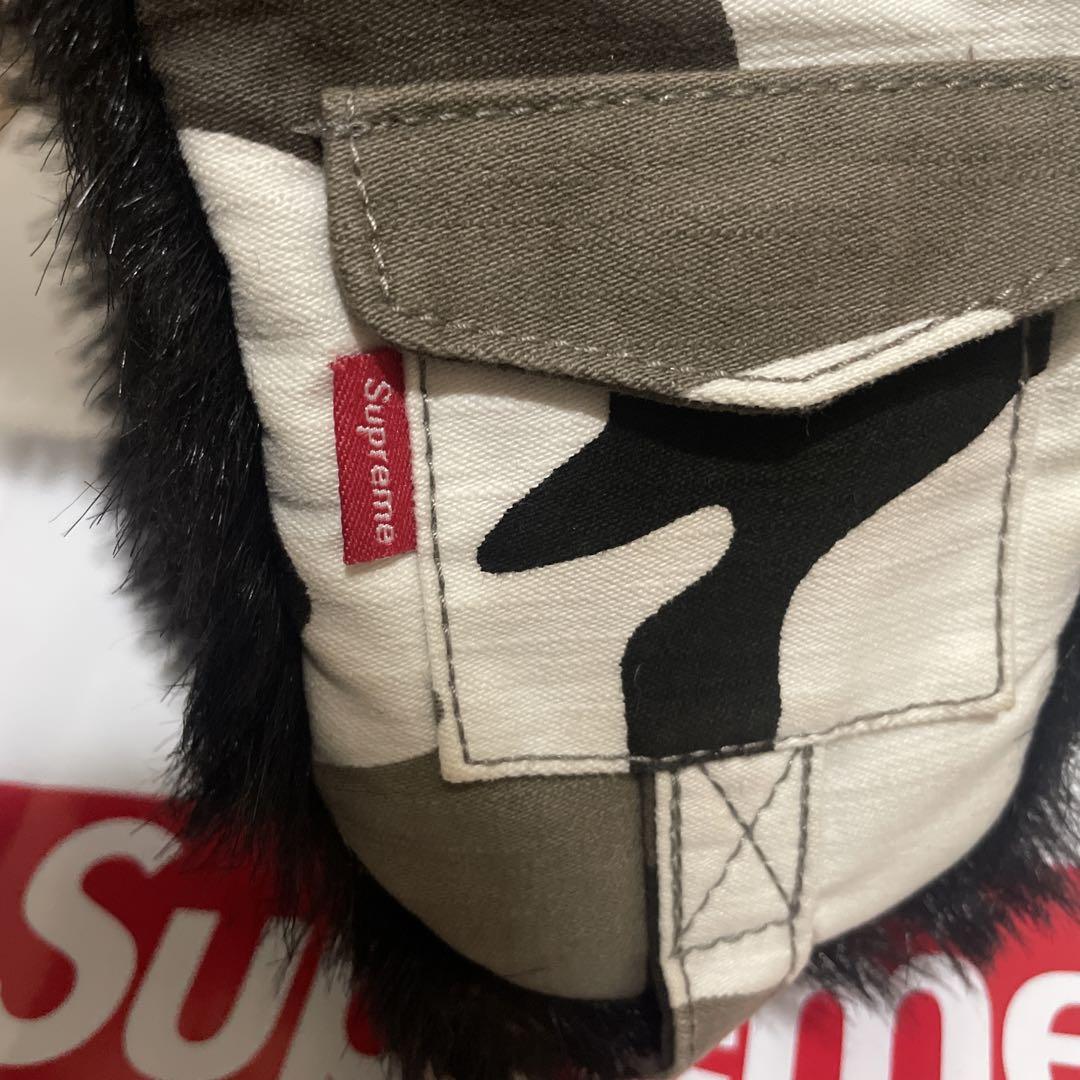 Supreme トゥルーパー フライト キャップ カモ ボア