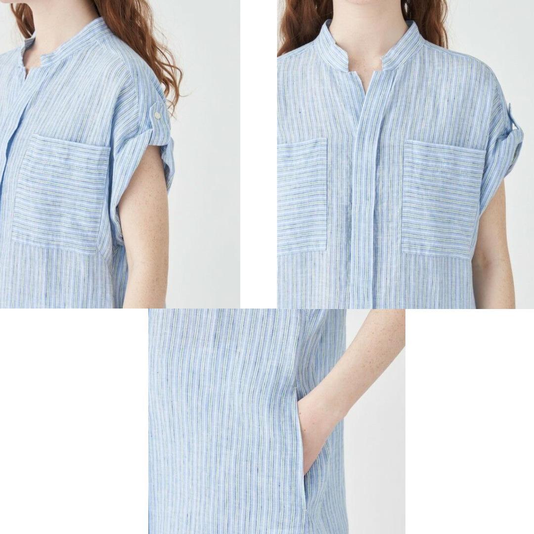 24SS 美品 麻100 トゥモローランド マカフィー シャツワンピース