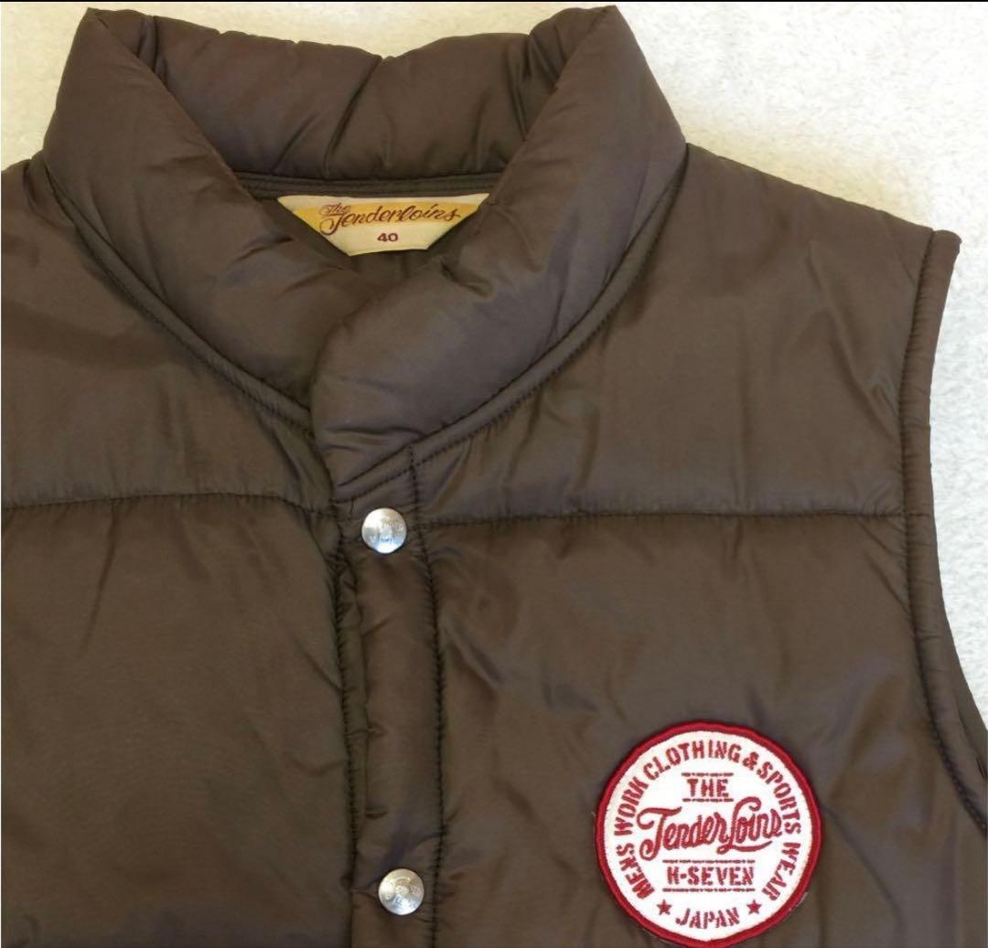 値下げ不可 TENDERLOIN ダウンベスト 茶 サイズ40 中綿 ブラウン