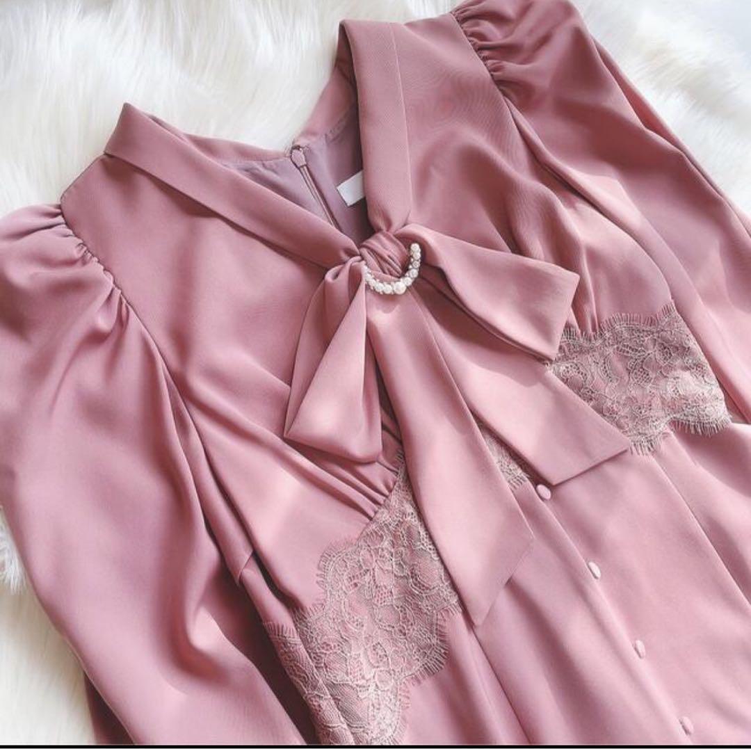 本日限定値下 Mademoiselle Bow-Tie Lace Dress