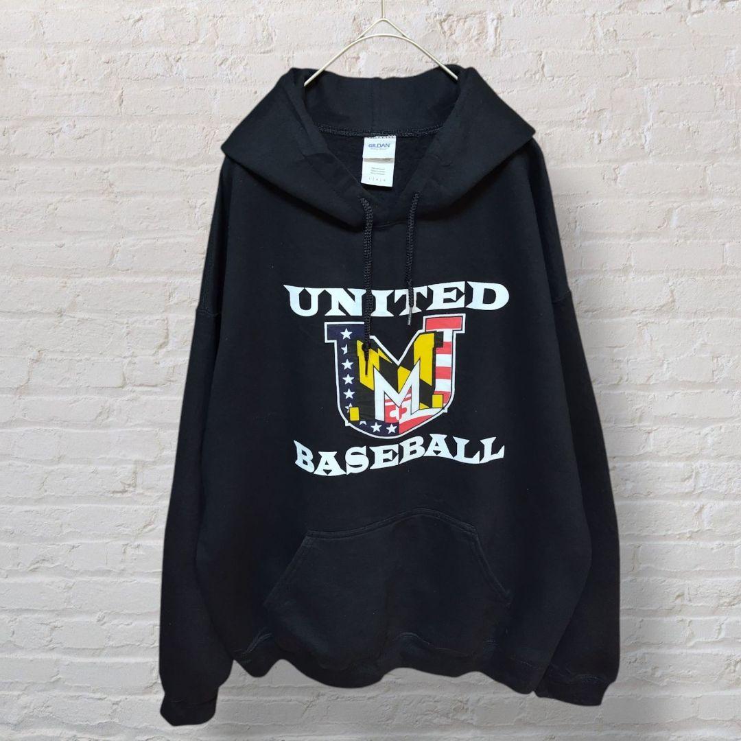 南アジア プロ野球 レア パーカー デカ プリント 希少 スウェット フーディートップス