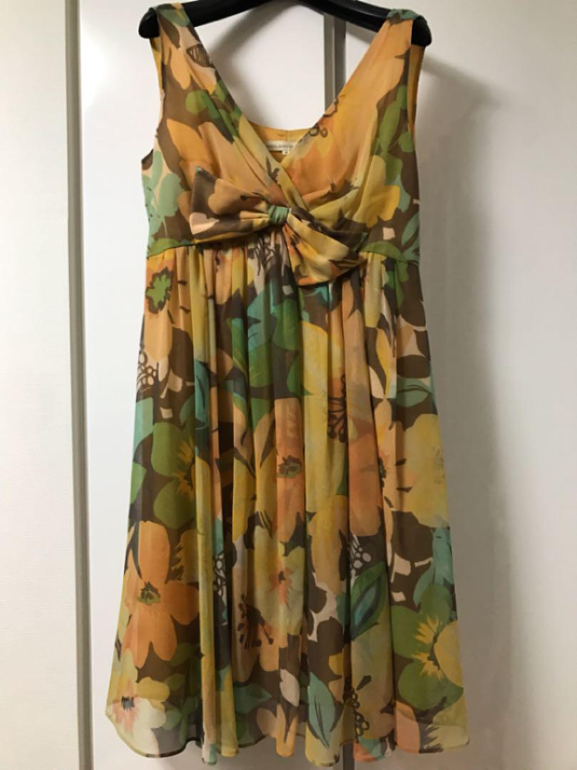 【クリーニング済み】エポカザショップ MOLDAVITA シフォンワンピース