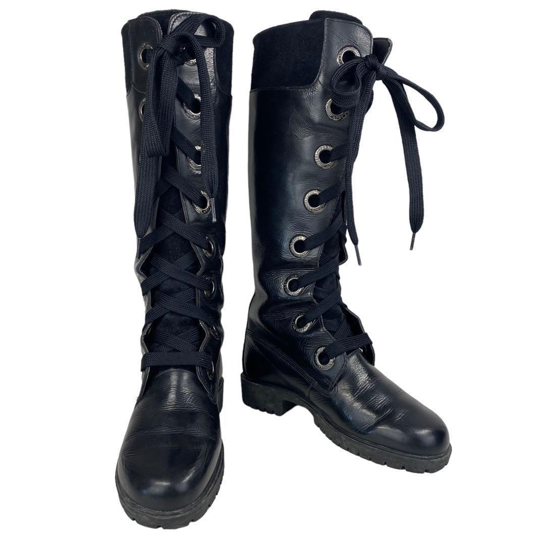 Timberland ブラウン レザー ロングブーツ