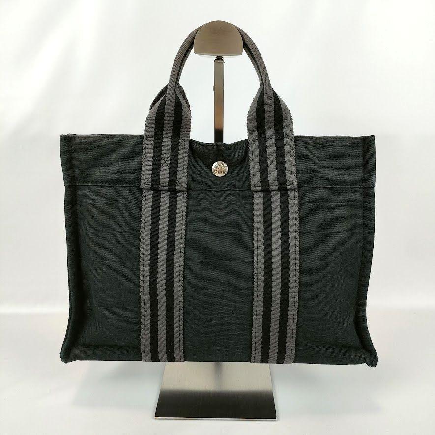 エルメス/フールトゥPM /手提げトートバッグ/ハンドバッグ/W30/高級/黒 HERMES エルメス フールトゥ PM ミニ トートバッグ ハンドバッグ