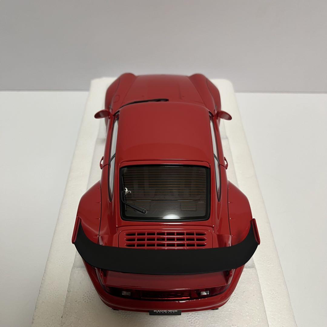 【希少】オートアート RWB 993 レッド ガンメタ・ホイール 1/18