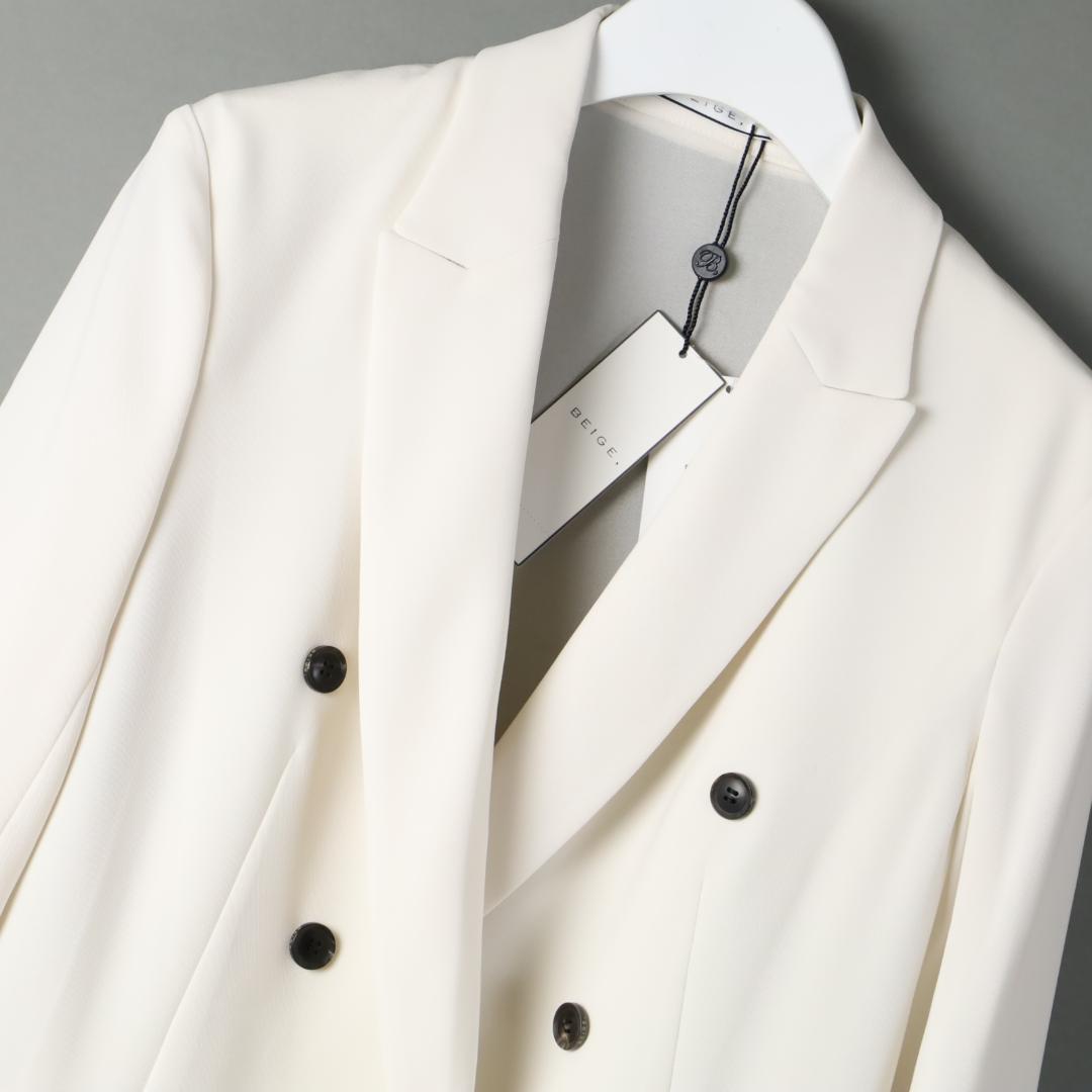 045 新品 ベイジ, SAMUEL シアーバックジャケット BEIGE, 2
