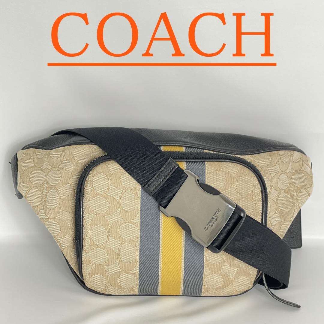 売れ筋がひクリスマスプレゼント！ 【極美品】COACH コーチ ボディバッグ ショルダーバッグ シグネチャ ショルダーバッグ 